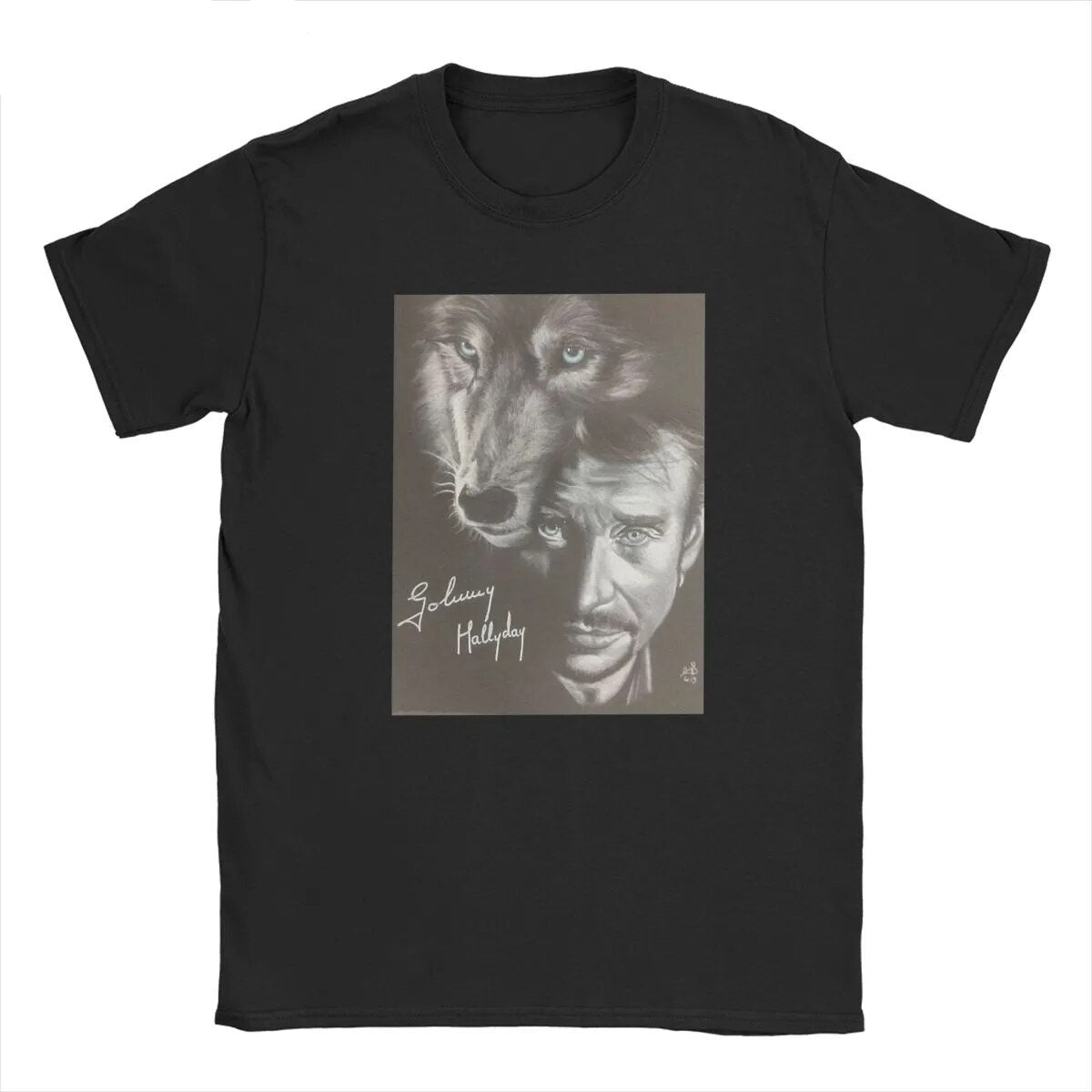 T Shirt Johnny Hallyday Loup