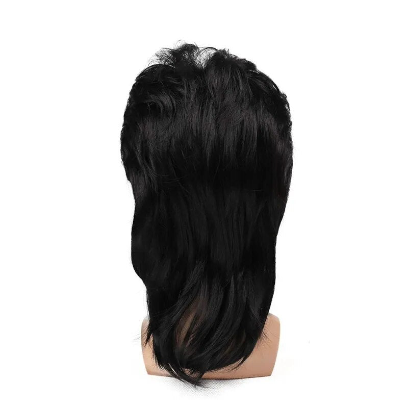 Black Mullet Wig