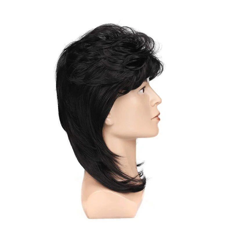 Black Mullet Wig