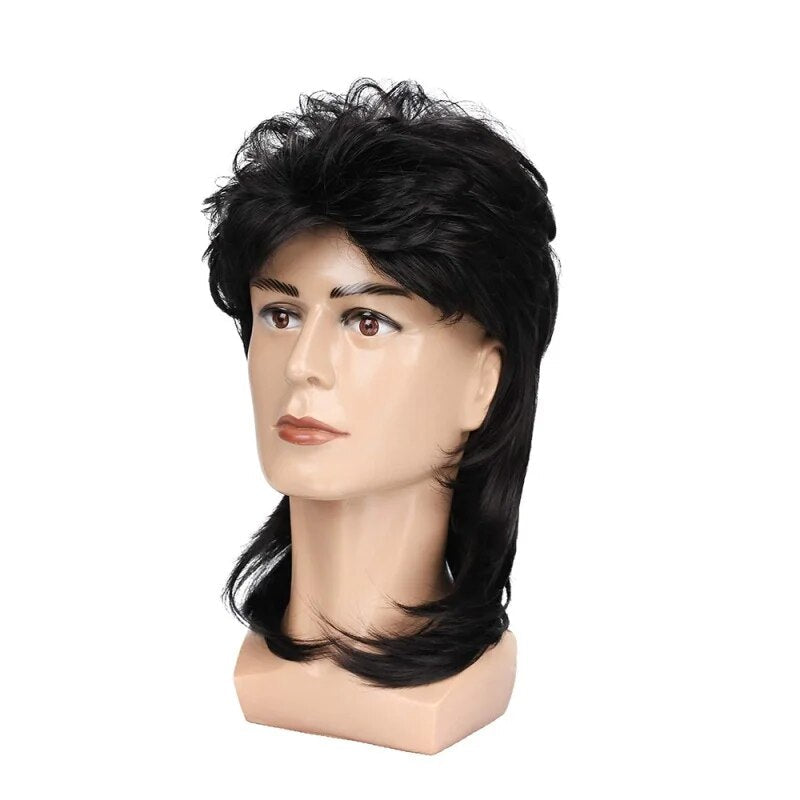 Black Mullet Wig
