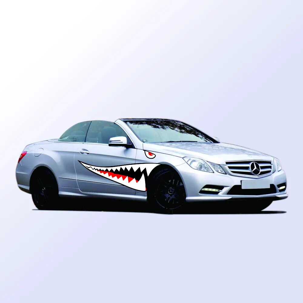 Autocollants Voiture Tuning 2 En 1 - 2 Rouleaux De Bandes (2 Mm Et 5 Mm) + 2 Décalcomanies - Vinyle Haute Qualité, Blanc - Pour Décoration Extérieure Voiture, SUV, Quad - 14