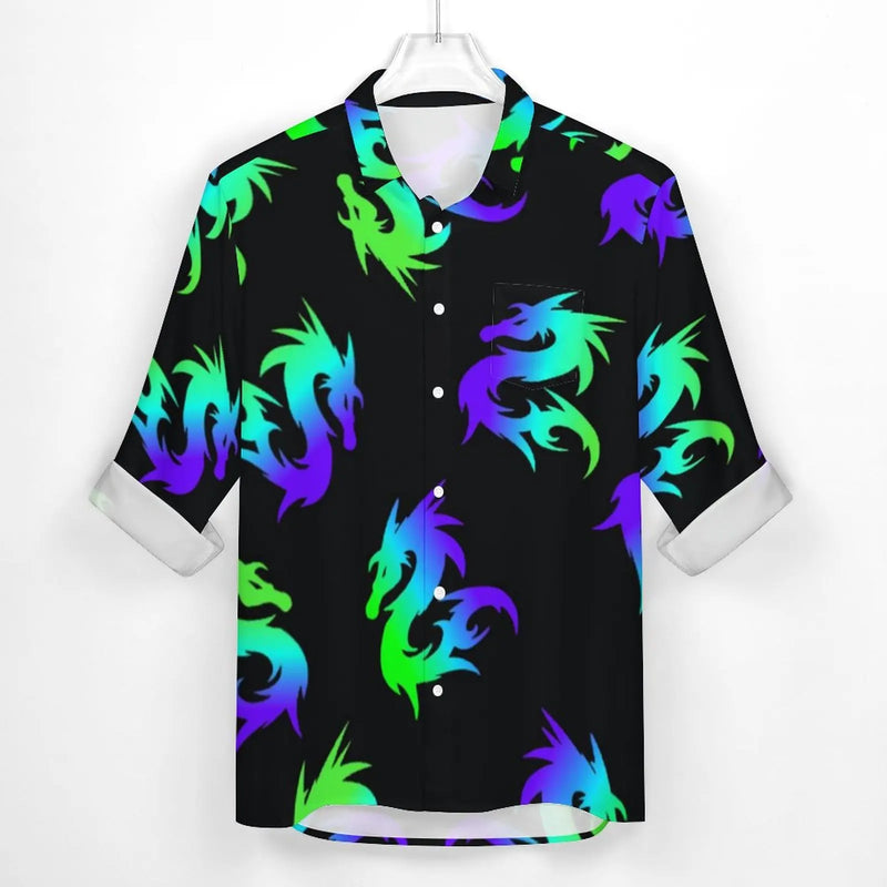 Chemise dragon noir