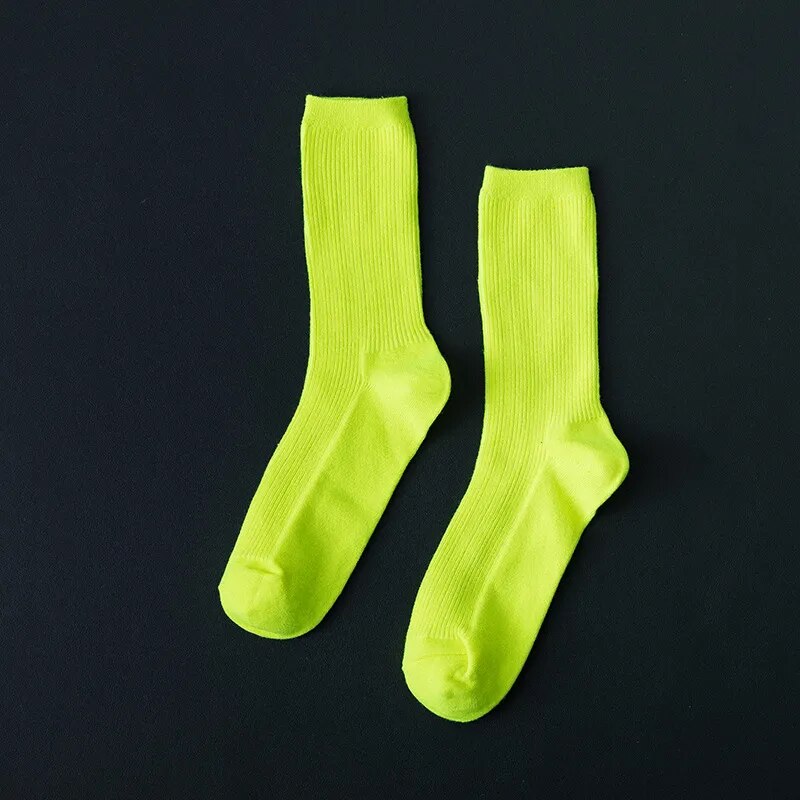 Chaussette Jaune Fluo