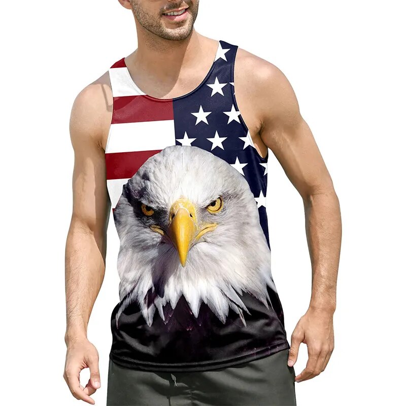 Débardeur Aigle Patriotique - Symbole Liberté USA, Cadeau Idéal Patriote & Armée